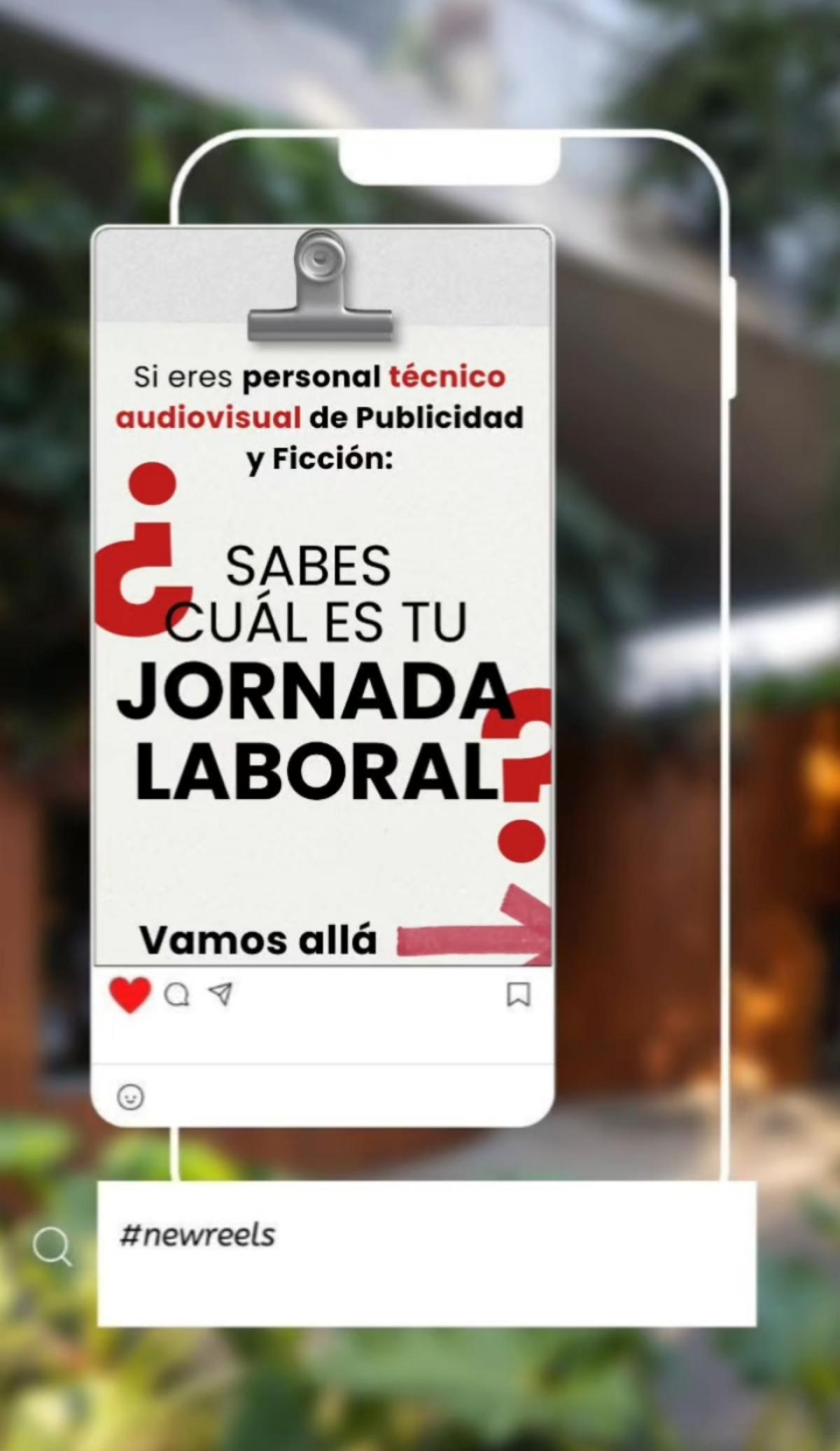 Campaña sobre los derechos laborales del personal técnico audiovisual