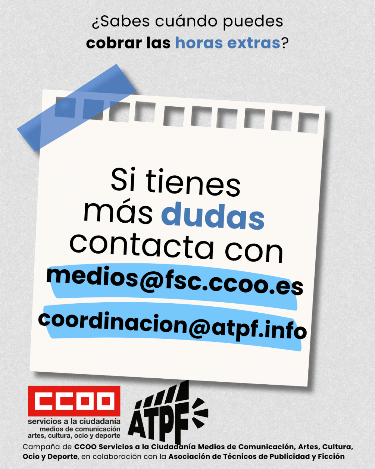 campaña técnicos producción audiovisual