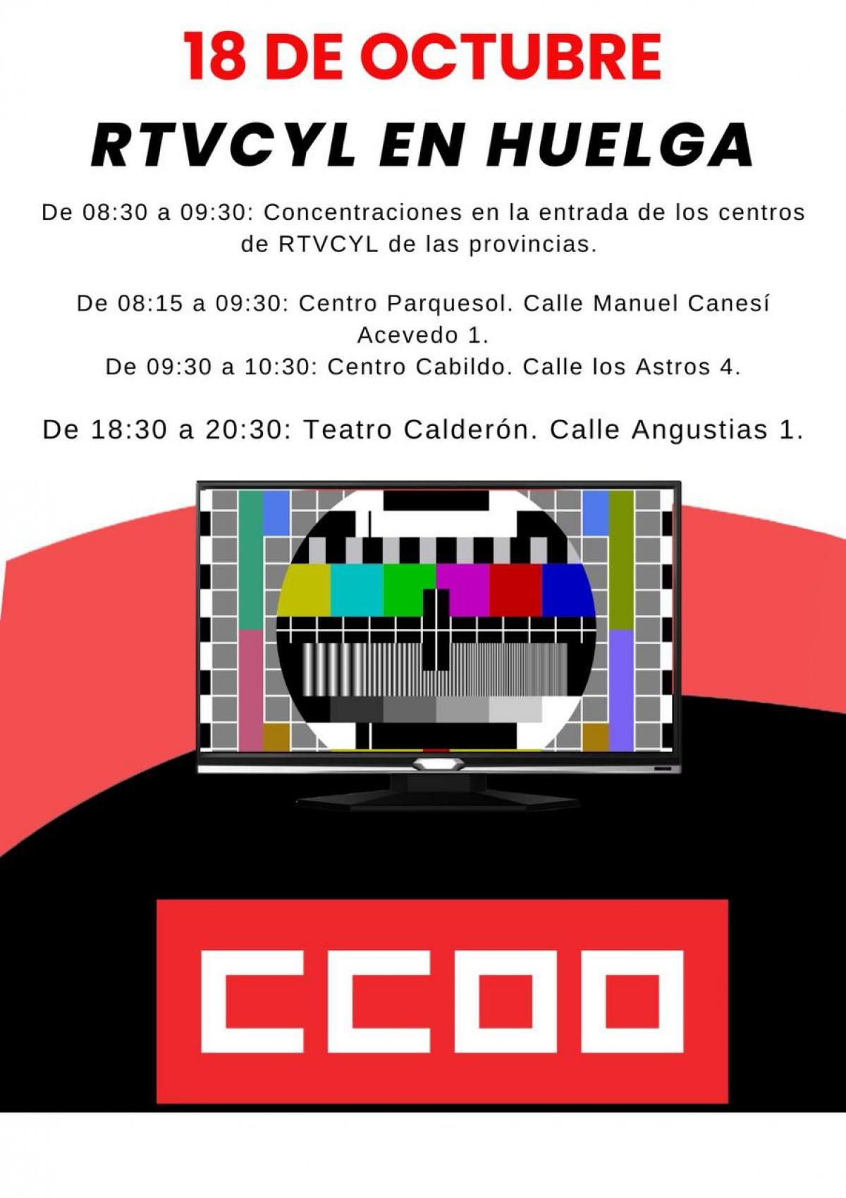 Cartel del paro de RTVCyL