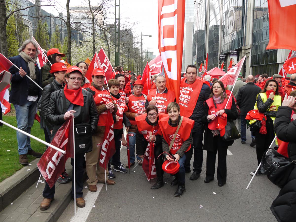 Euromanifestacin en Bruselas( 04/04/2014)